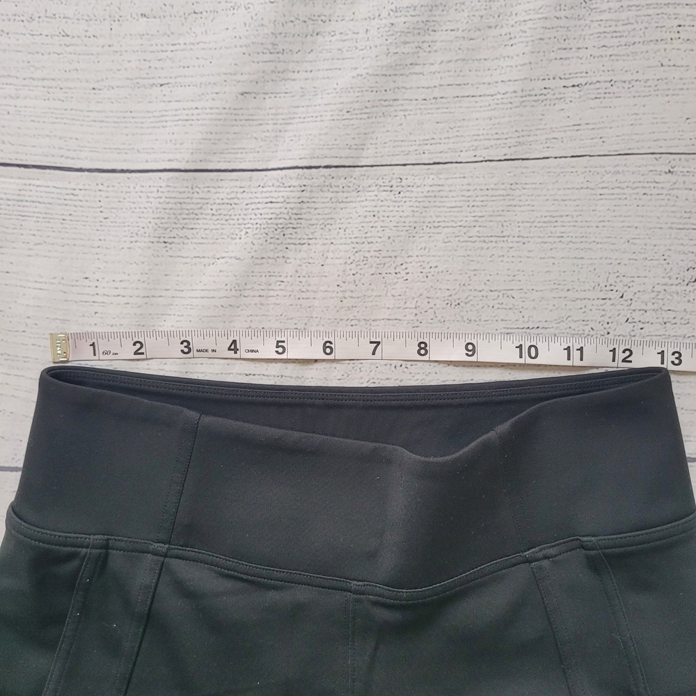 Athleta Size M Black Zip‎ Ankle Athletic Leggings Pants Delancey Tight - Picture 2 of 8